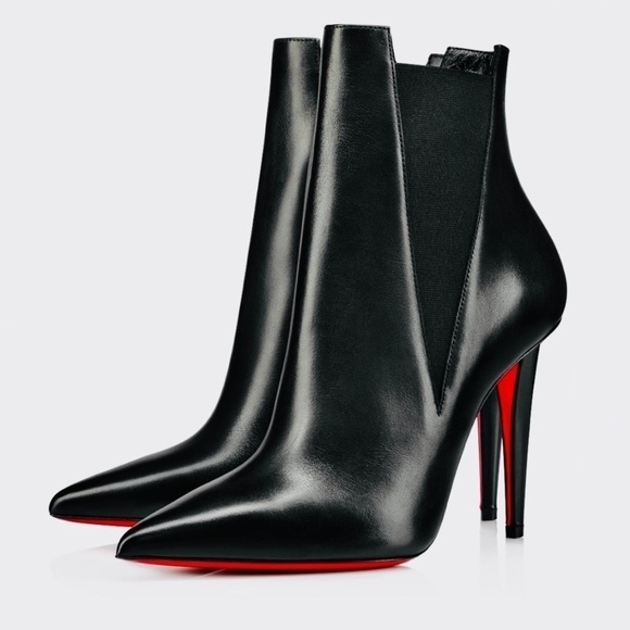 Christian Louboutin Shoes - CHRISTIAN Louboutin Astribootie. 100mm. Black calf leather. EU37, 100% authentic